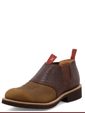 Twisted X Men's Slip-On Leather Saddle Boot